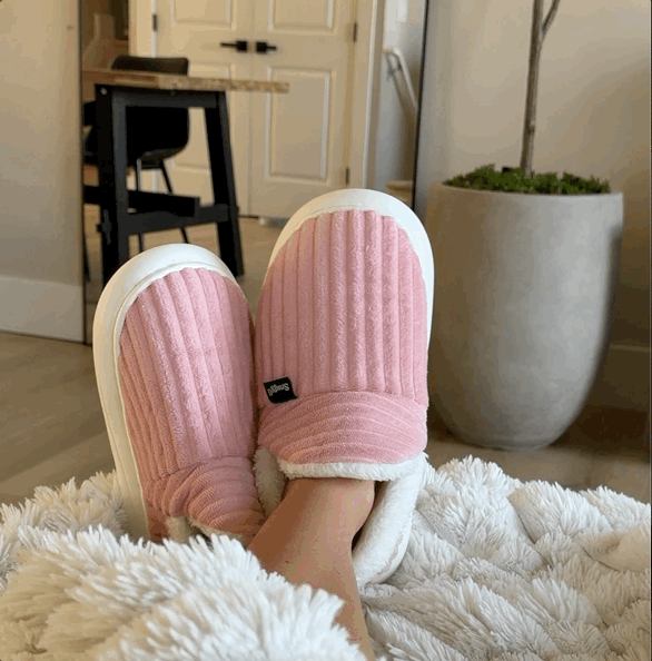 Pink Snuggli slippers with a soft lining